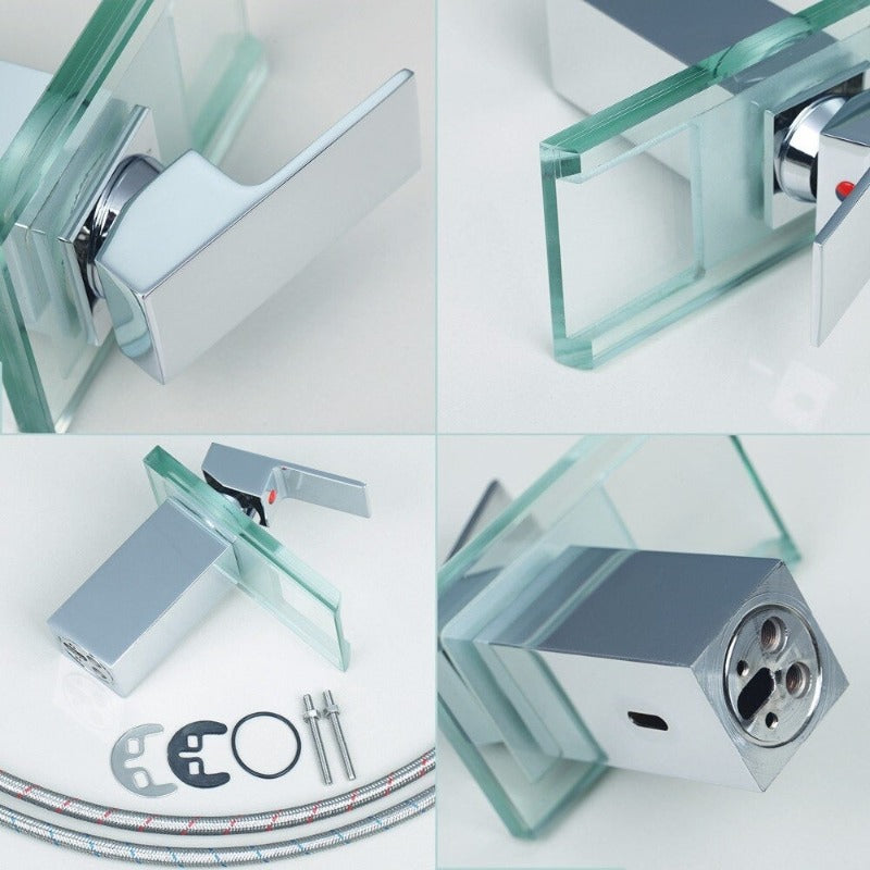 Chrome Water Faucet LED Bathroom Basin Sink Mixer Tap