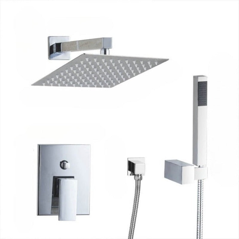 Bathroom Wall Mounted LED Shower Mixer Faucet Set