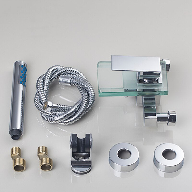 Handheld Chrome Bathtub Shower Faucet
