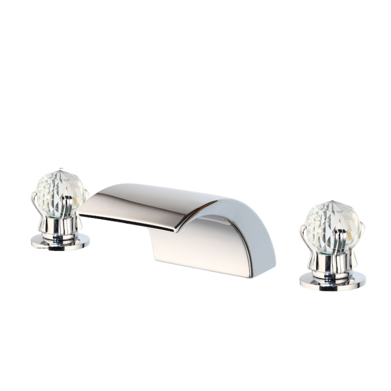 Waterfall Spout Diamond Handles Faucet Set
