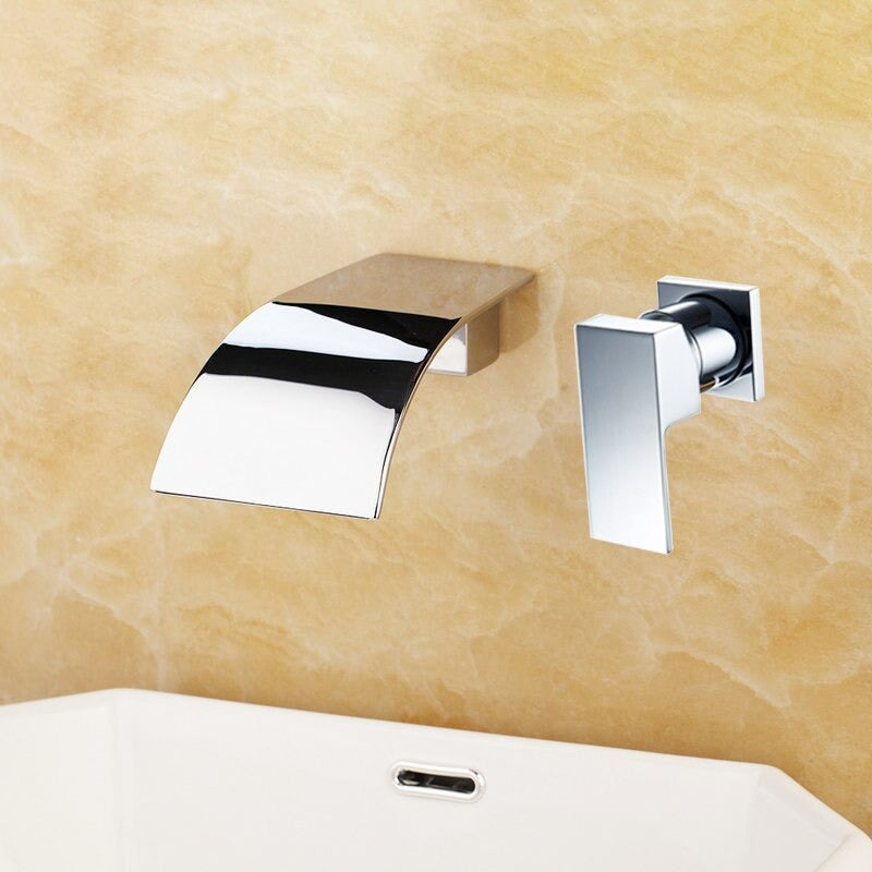 Solid Brass Waterfall Wall Mounted Faucet