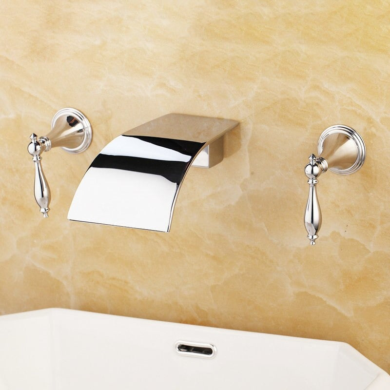 Solid Brass Waterfall Wall Mounted Faucet