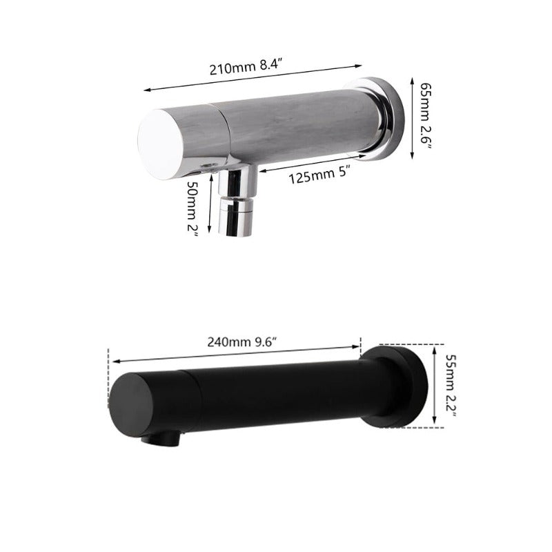 Lavatory Bathroom Wall Mount Automatic Hands-Free Touch Sensor Faucet