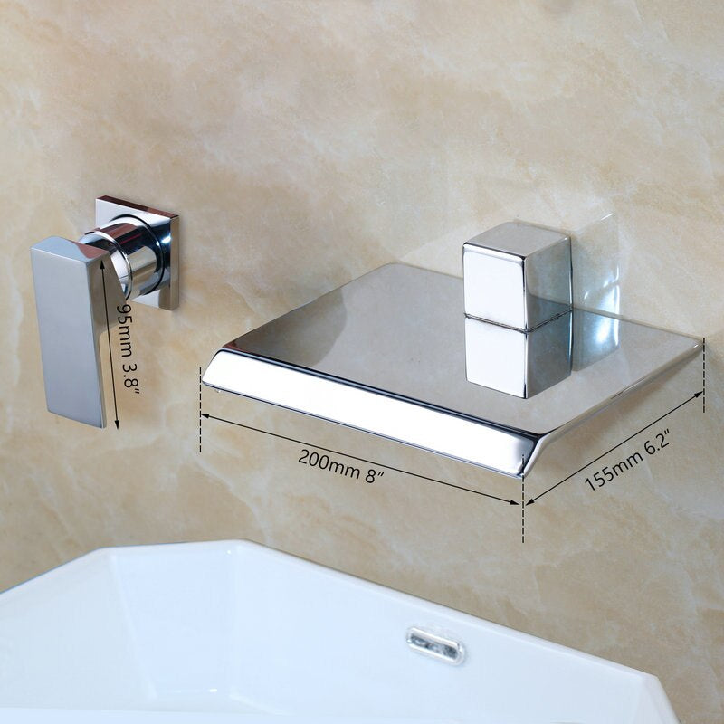 Bathroom Wall Mounted Waterfall Faucet