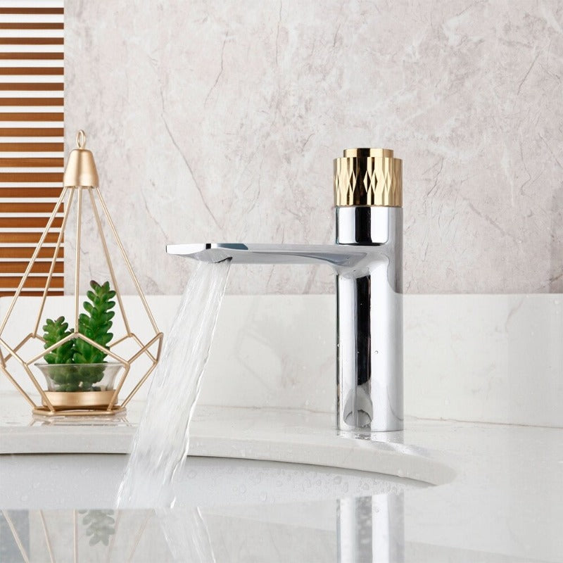 Bathroom Metered Faucet Solid Brass Tap With 6 Colors