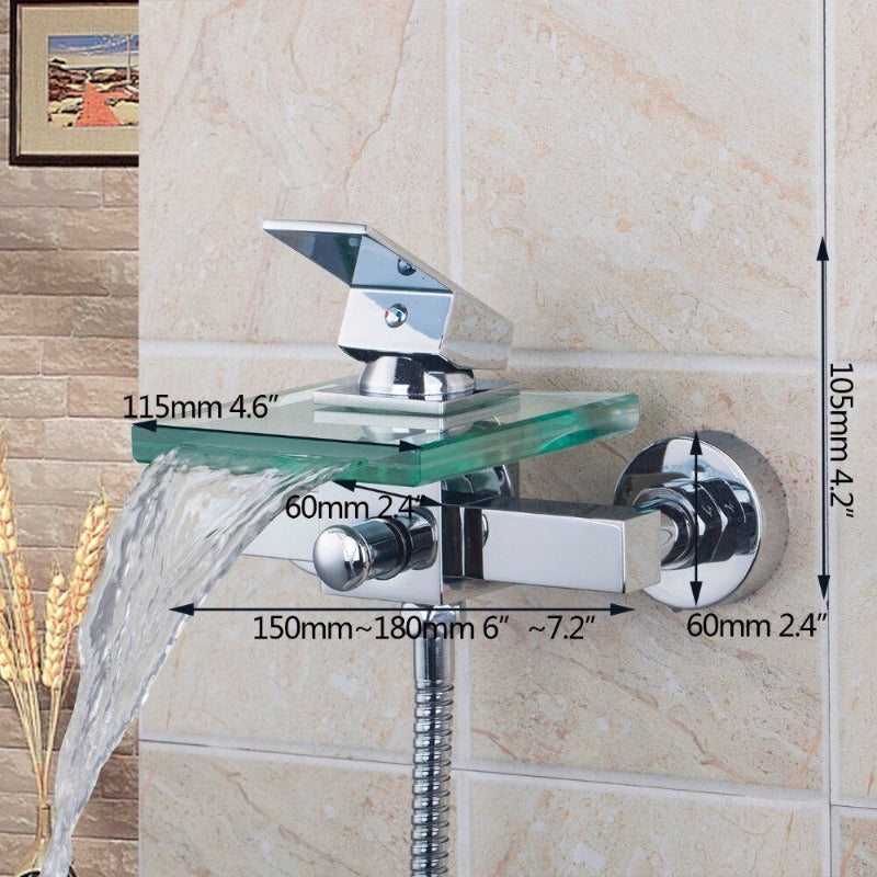 Handheld Chrome Bathtub Shower Faucet