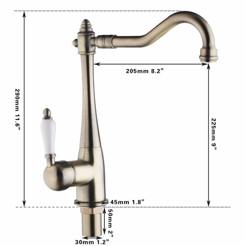 Spout Rotating Basin Sink Mixer Faucet Tap