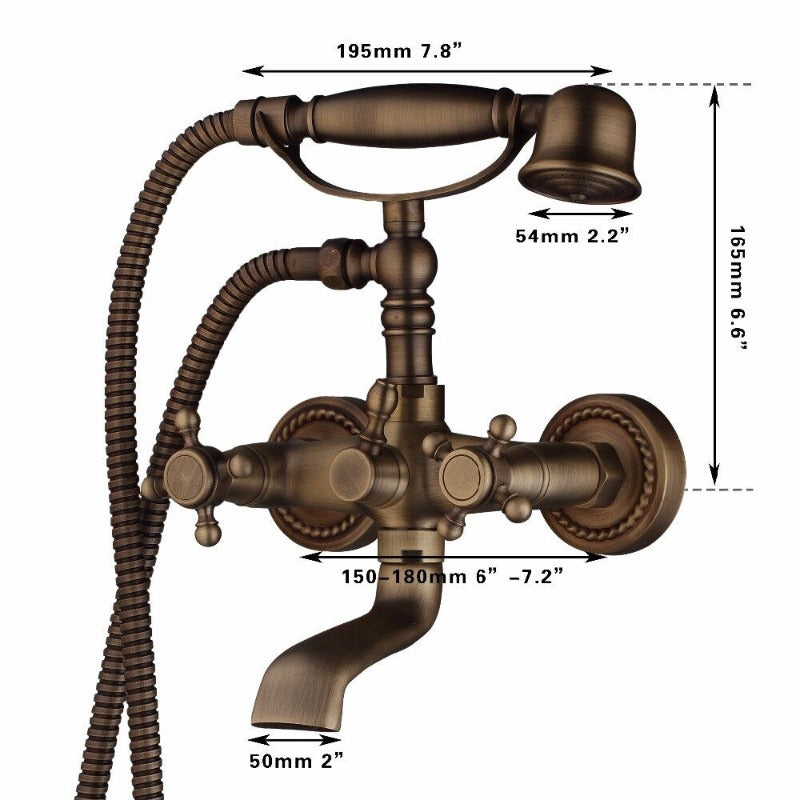 Solid Brass Telephone Shape Bathroom Shower
