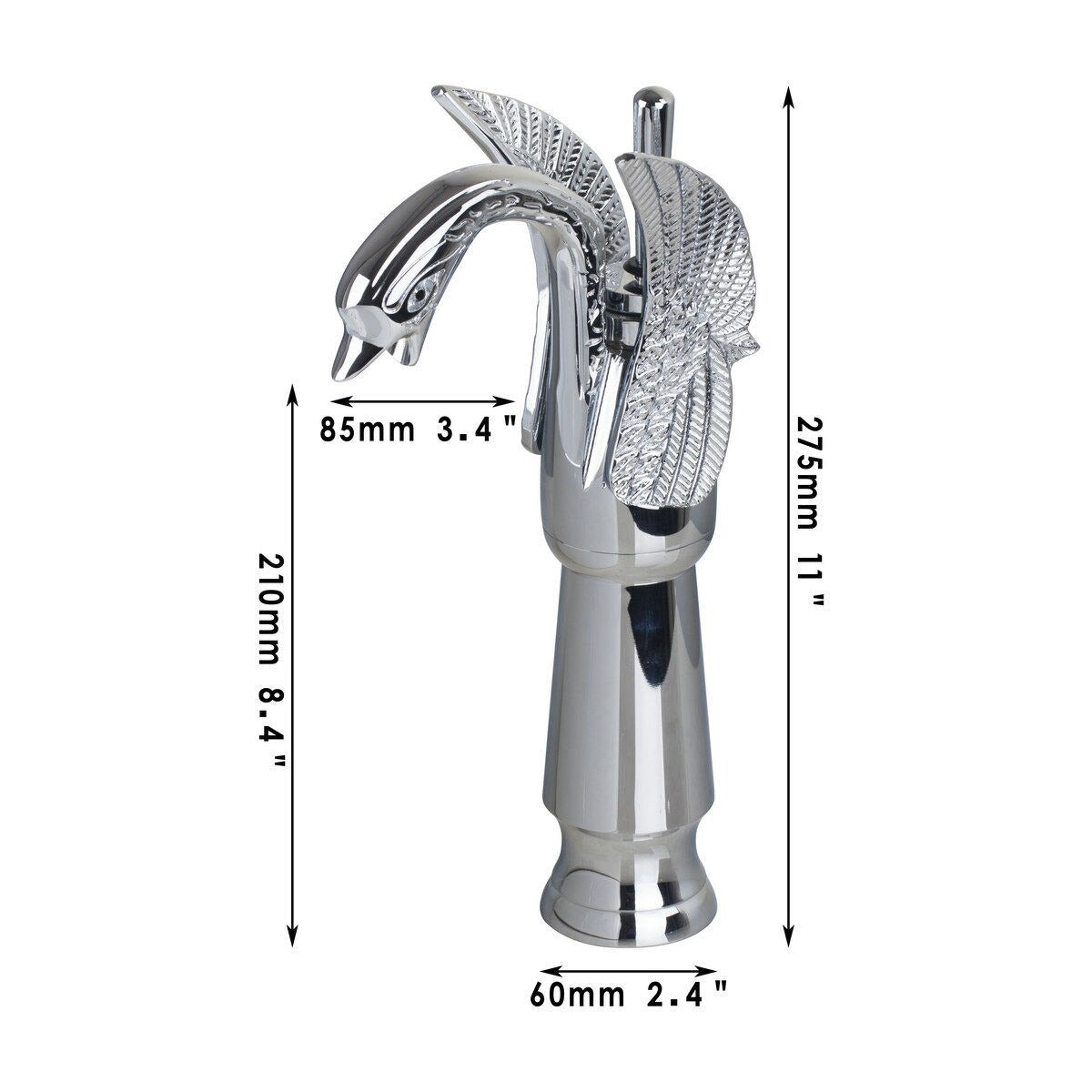 Swan-Shape Deck Mounted Bathroom Faucet Mixer Tap