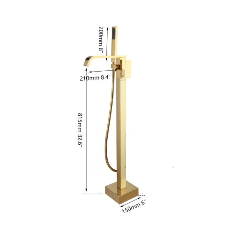 Floor Stand Handheld Standing Shower Faucet Set