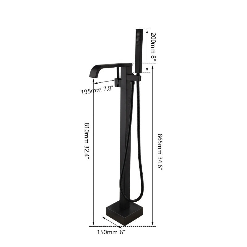 Floor Stand Handheld Standing Shower Faucet Set
