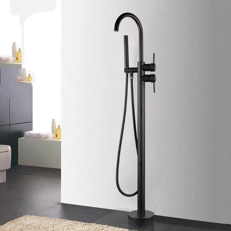 Floor Stand Handheld Standing Shower Faucet Set