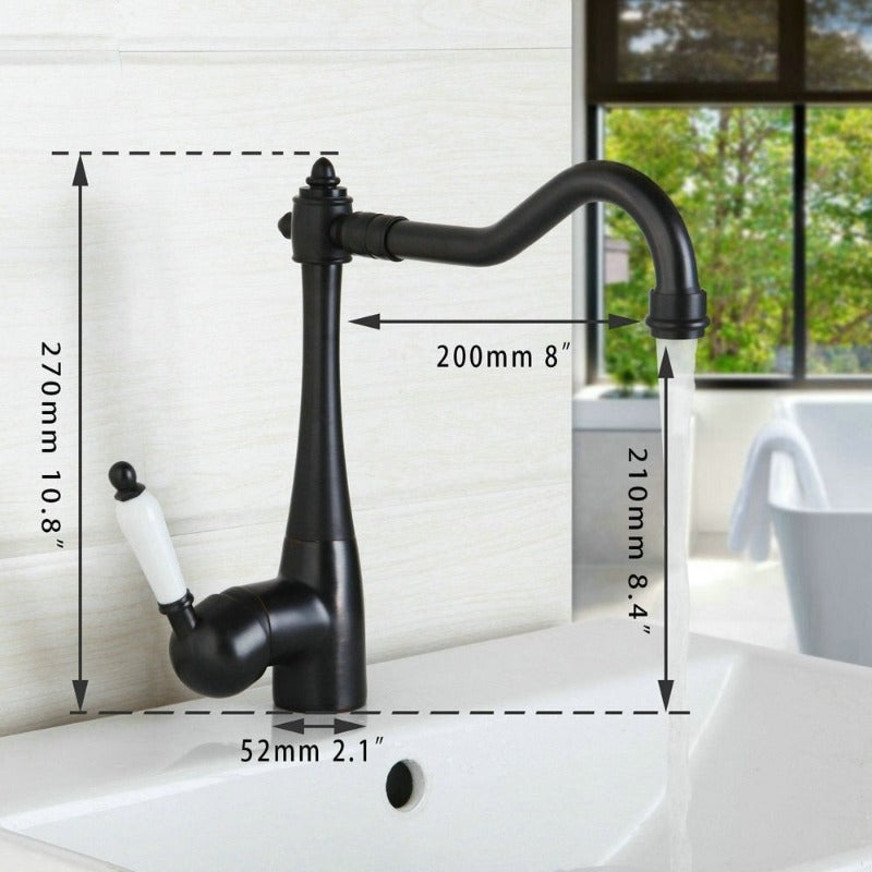 Spout Rotating Basin Sink Mixer Faucet Tap