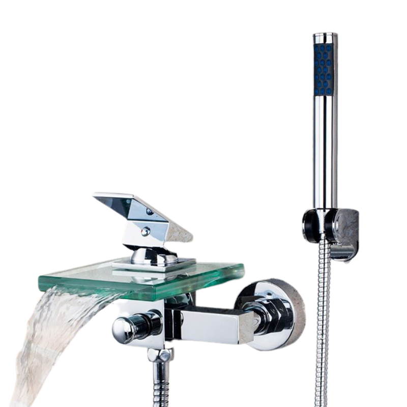Handheld Chrome Bathtub Shower Faucet