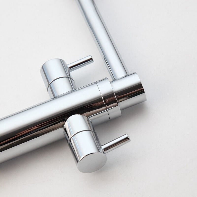 720° Swivel Kitchen Sink Faucet Tap With Dual Handle Control