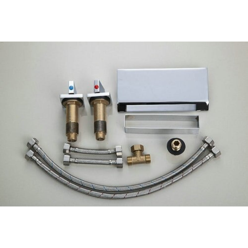 Wash Basin Chrome Bathtub Tap With Two Handles