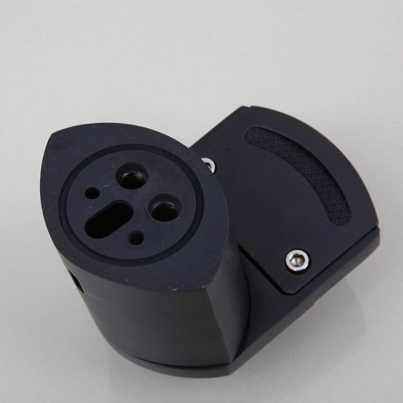 Black Waterfall Deck Mounted Bathroom Mixer Tap