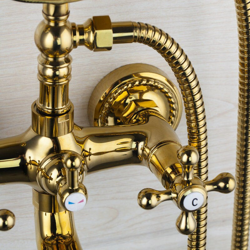 Wall Mounted Double Handles Mixer Faucet