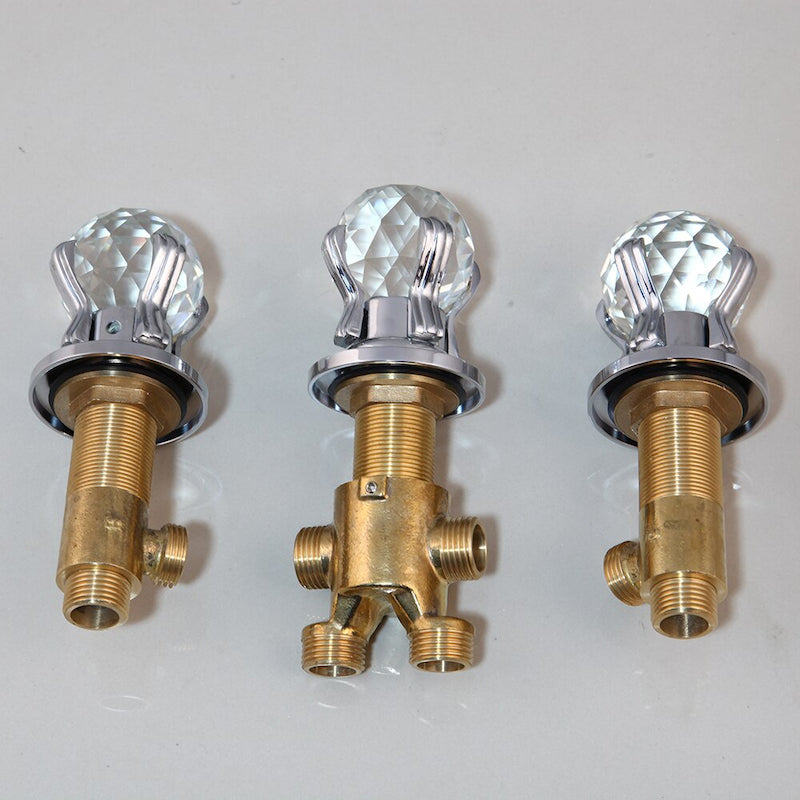 Waterfall Spout Diamond Handles Faucet Set
