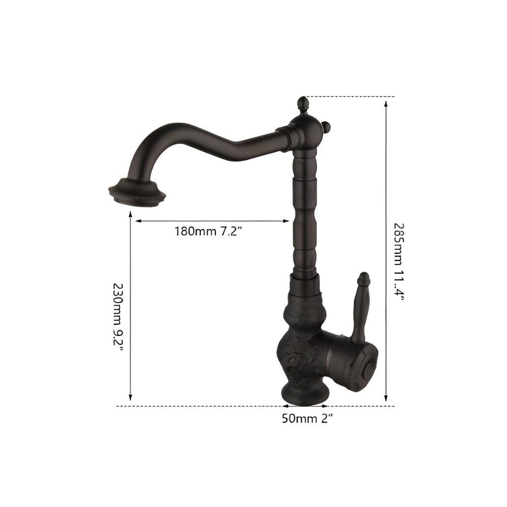Dual Handles Bathroom Wash Basin Swivel Spray Tap