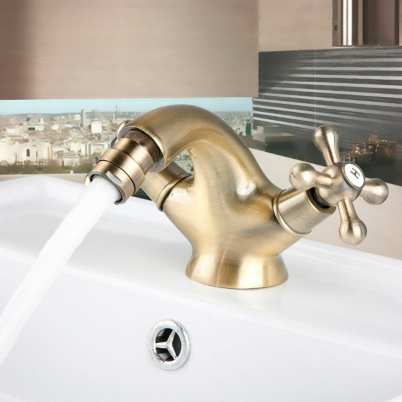 Antique Inspired Solid Brass Mixer Faucet Tap