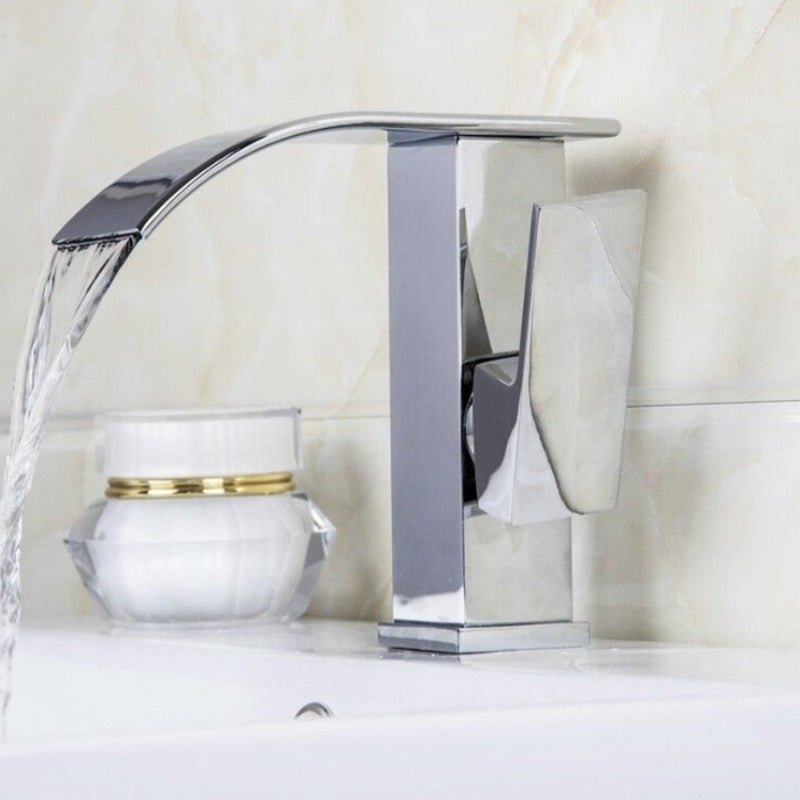 Chrome Silver Single Handle Waterfall Bath Basin Tap