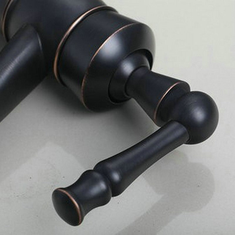Black Deck Mount Bathroom Single Handle Tap Mixer Faucet