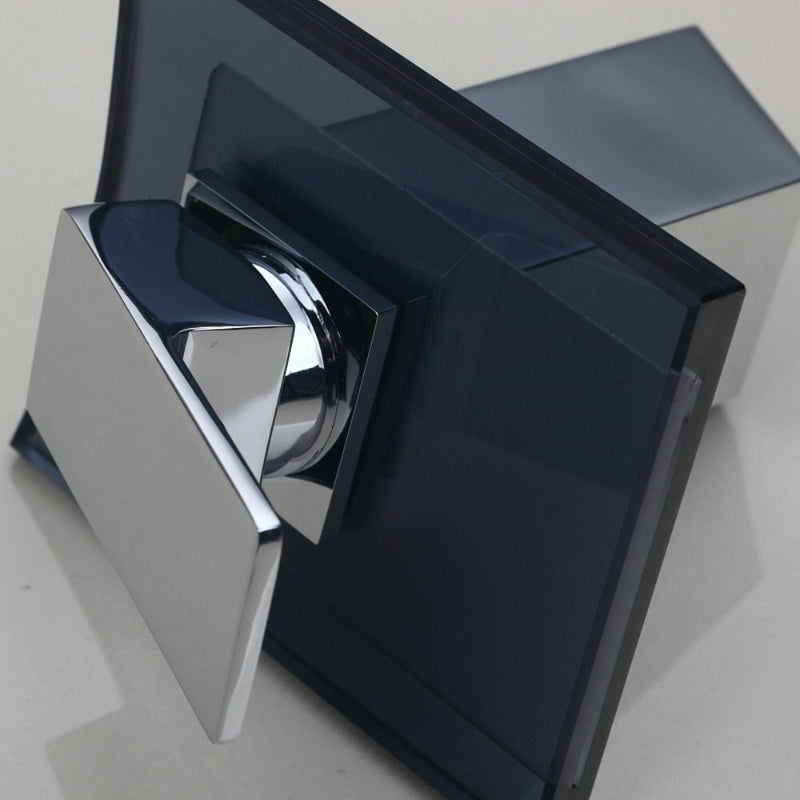 ORB And Chrome Deck Mounted Glass Waterfall Faucet