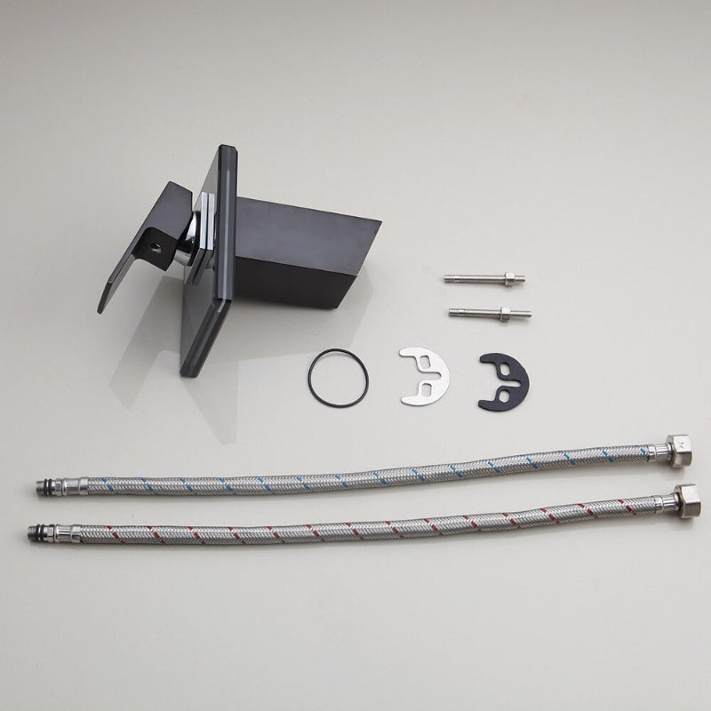 ORB And Chrome Deck Mounted Glass Waterfall Faucet