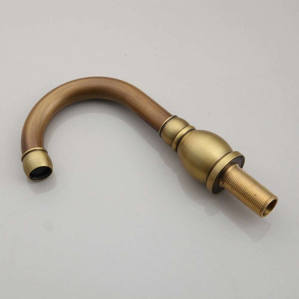Deck Mounted 2 Handles Basin Mixer Faucet