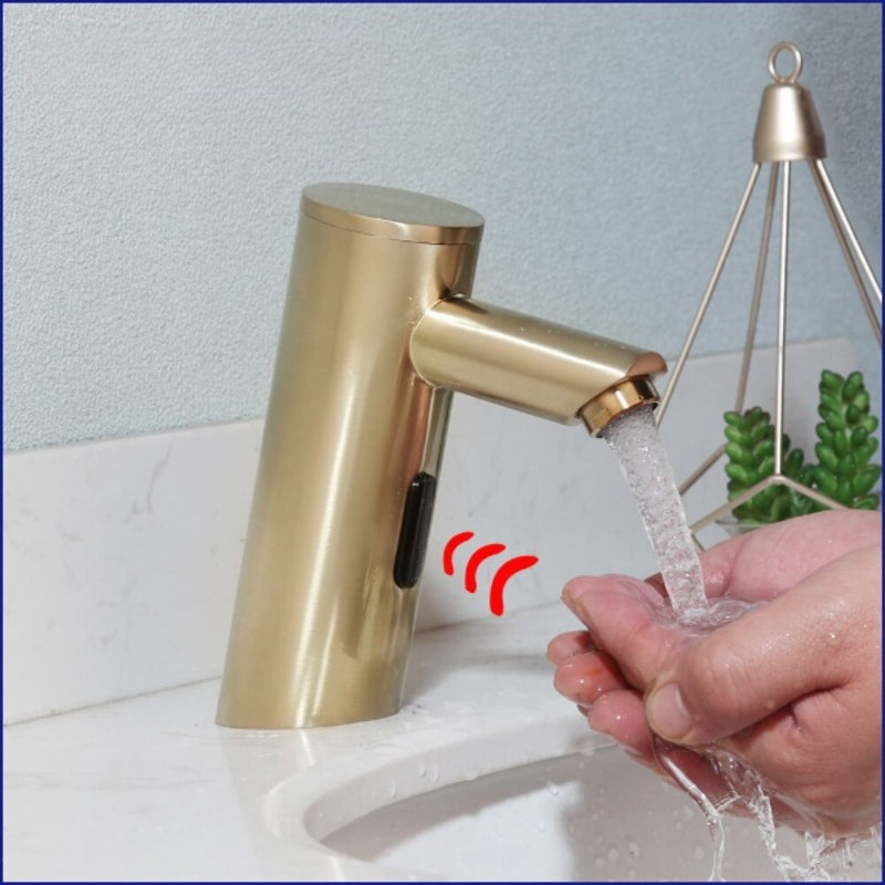 Brushed Gold Basin Automatic Touch Sensor Faucet