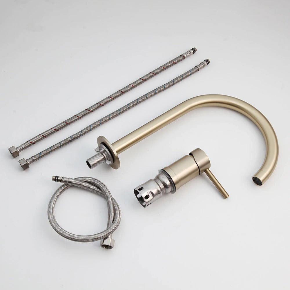 Brushed Gold Bathroom Bathtub Faucet