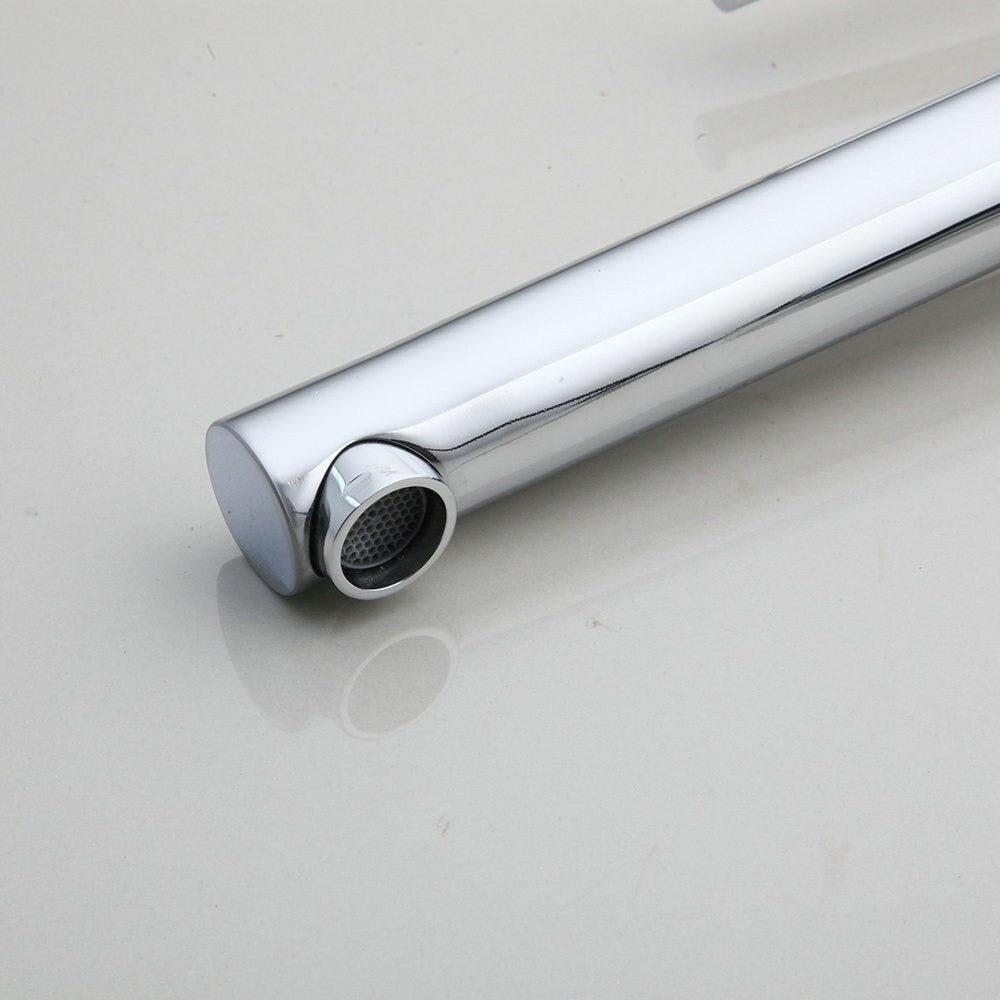 Long Spout Handle Deck Mount Mixer Faucet