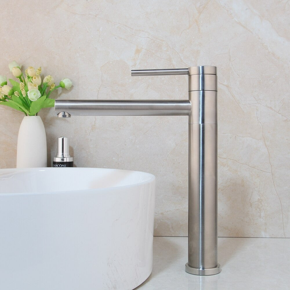 Long Spout Handle Deck Mount Mixer Faucet