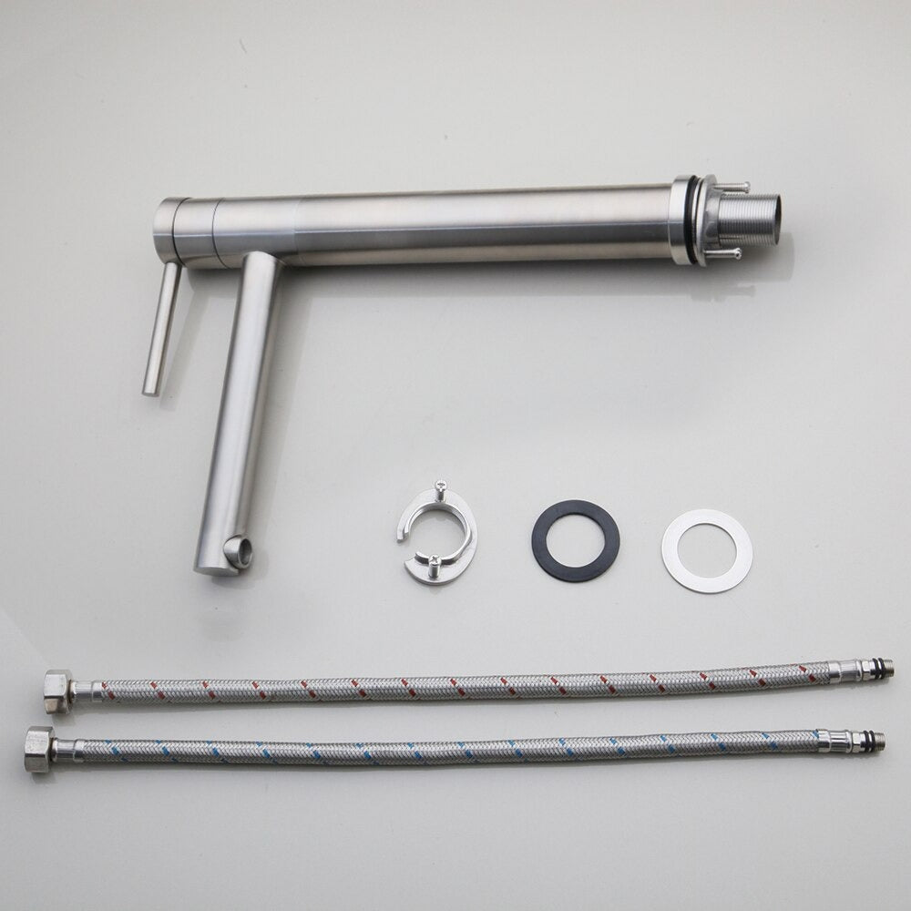 Long Spout Handle Deck Mount Mixer Faucet