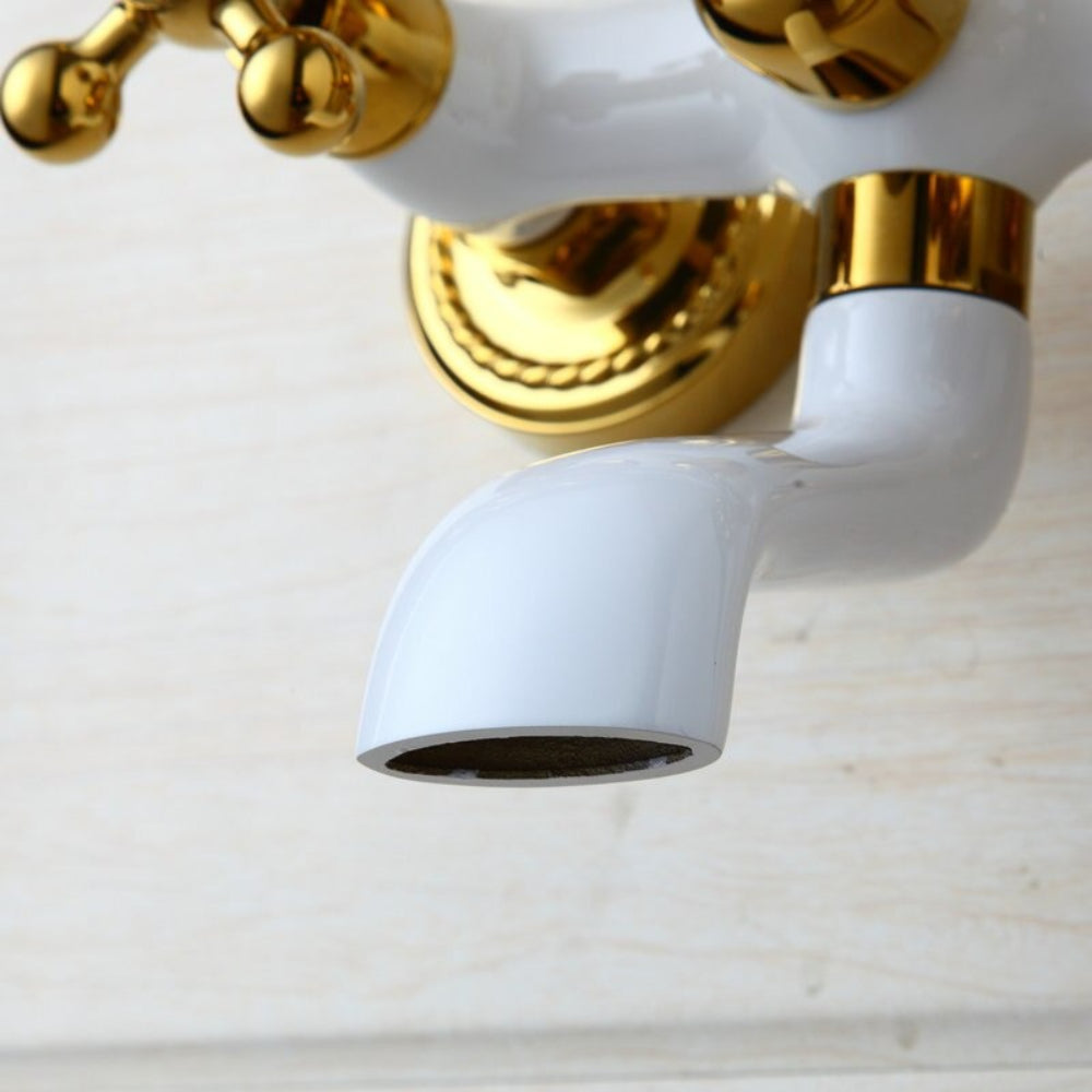 Telephone Shape Wall Mounted Hand Shower Mixer Faucet Tap Set