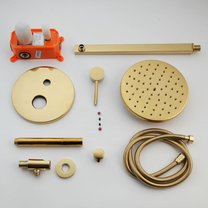 Wall Mount Rainfall Shower Faucet Set