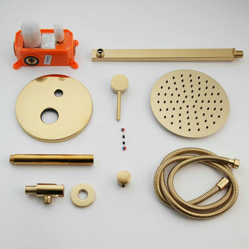 Wall Mount Rainfall Shower Faucet Set