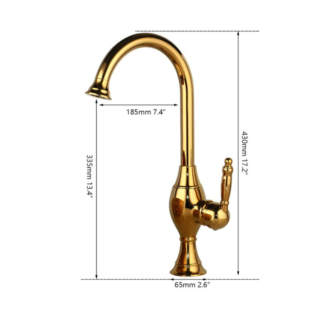 Luxury Gold Kitchen Mixer Sink Faucet