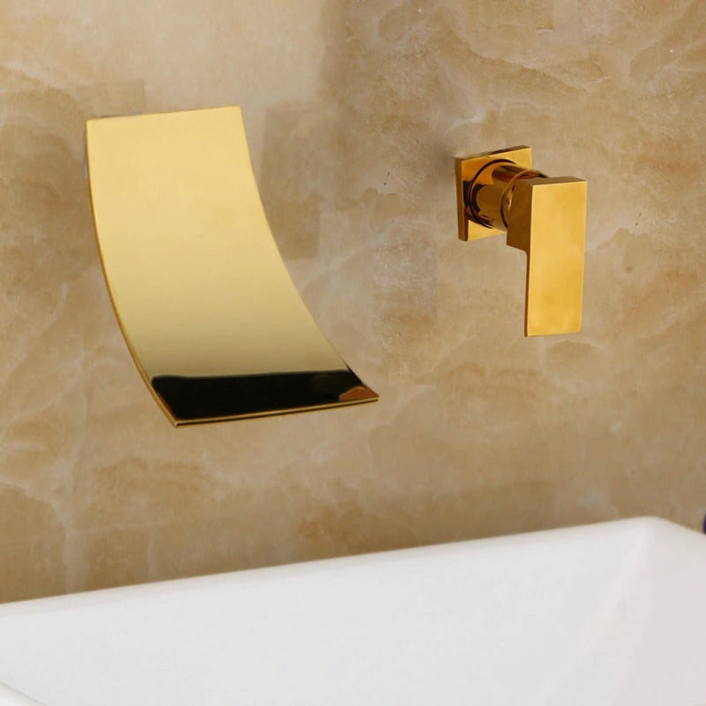 Waterfall Basin Mixer Tap Solid Brass