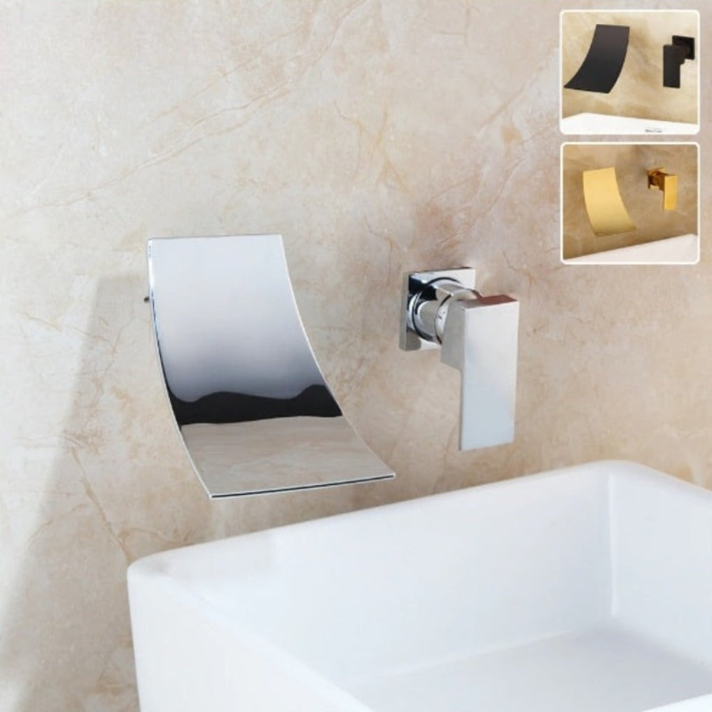 Waterfall Basin Mixer Tap Solid Brass