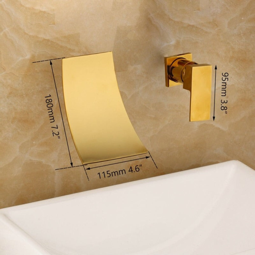 Waterfall Basin Mixer Tap Solid Brass