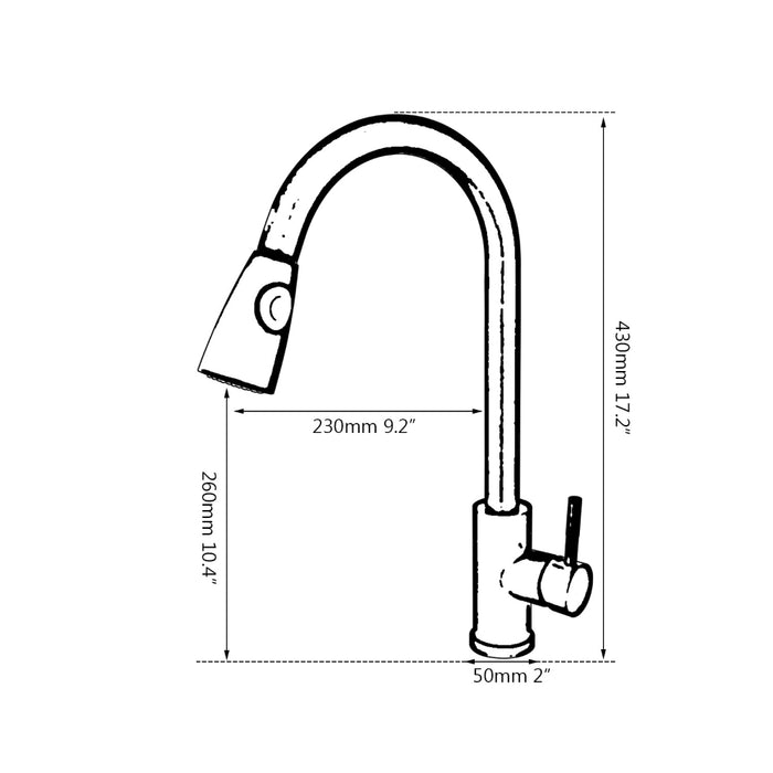 2 Ways Swivel Spray Pull Out Kitchen Wash Basin Faucet