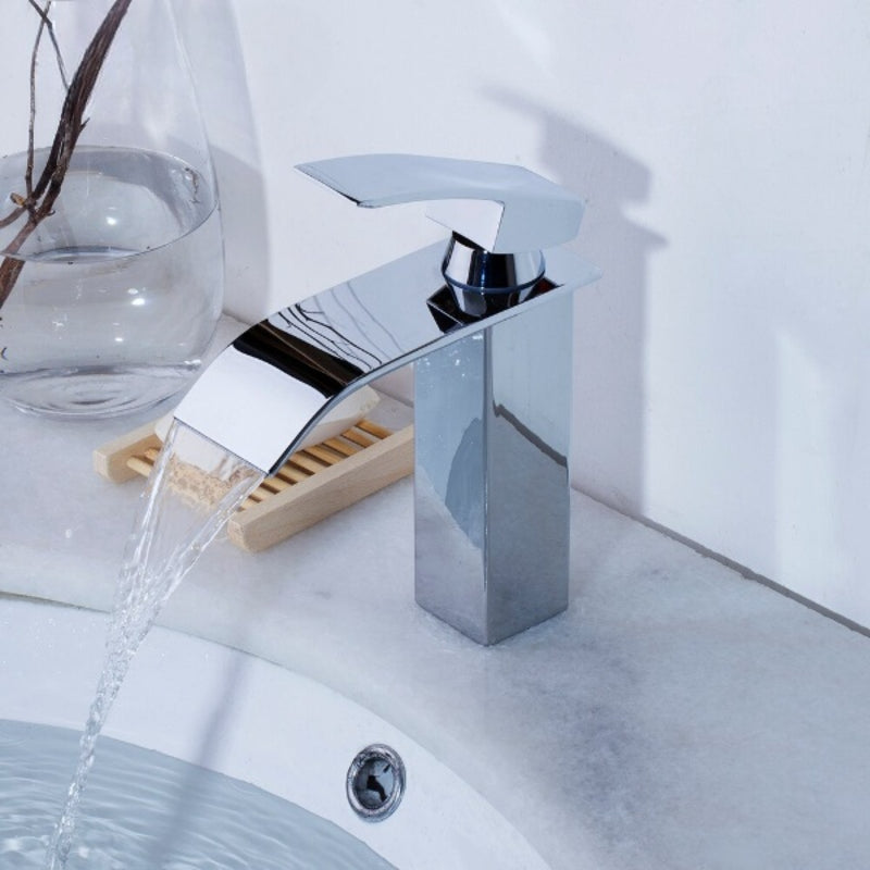 Solid Brass Waterfall Chrome Faucet Tap