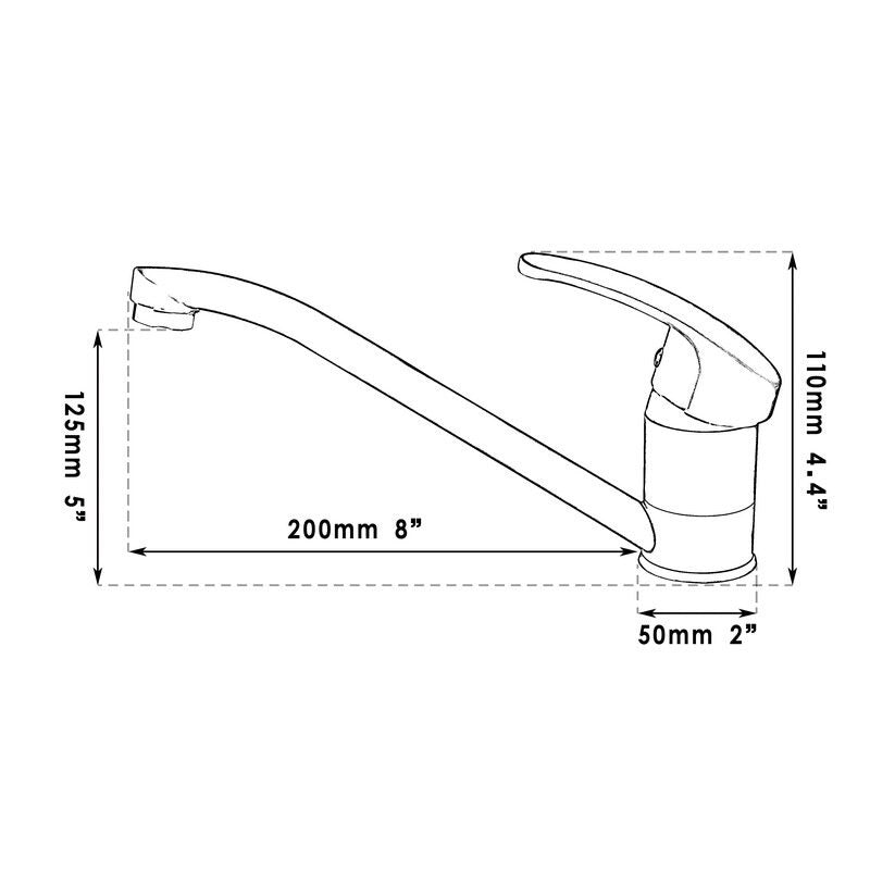Stainless Steel Single Hole Sink Faucet Mixer Tap