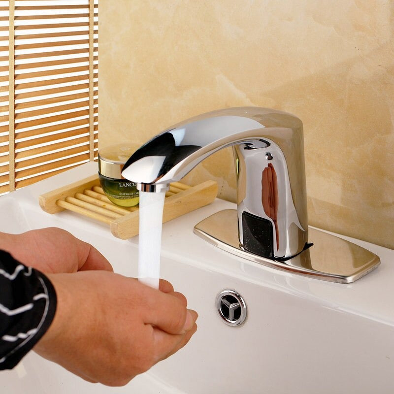Solid Brass Automatic Touch-Free Infrared Sensor Faucet