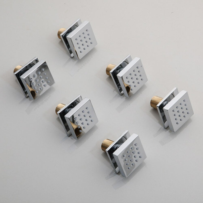 Chrome Brass Bathroom Rainfall Shower Set