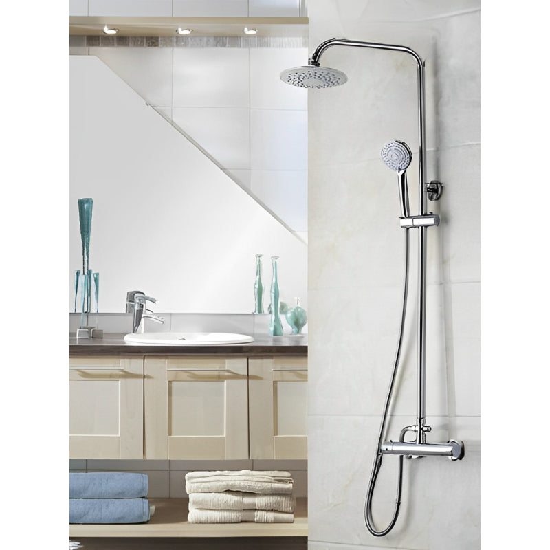 Stainless Steel Rain Shower Wall Mounted Faucets Set