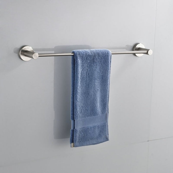 Nickel Brushed Bathroom Wall Mounted Towel Rail Holder