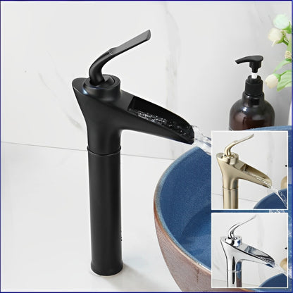 Single Handle Vessel Sink Mixer Waterfall Faucet